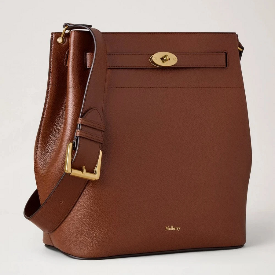 Mulberry Großer Islington Bucket kleines klassisches Getreide Zwei -Ton -Eiche