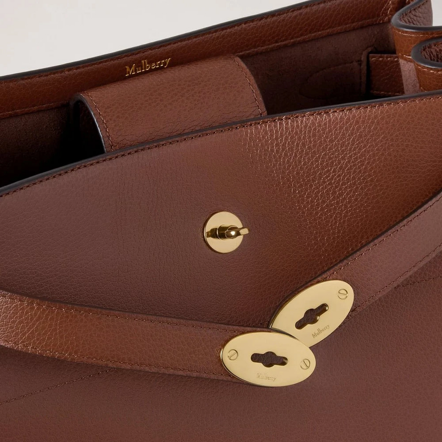 Mulberry Großer Islington Bucket kleines klassisches Getreide Zwei -Ton -Eiche