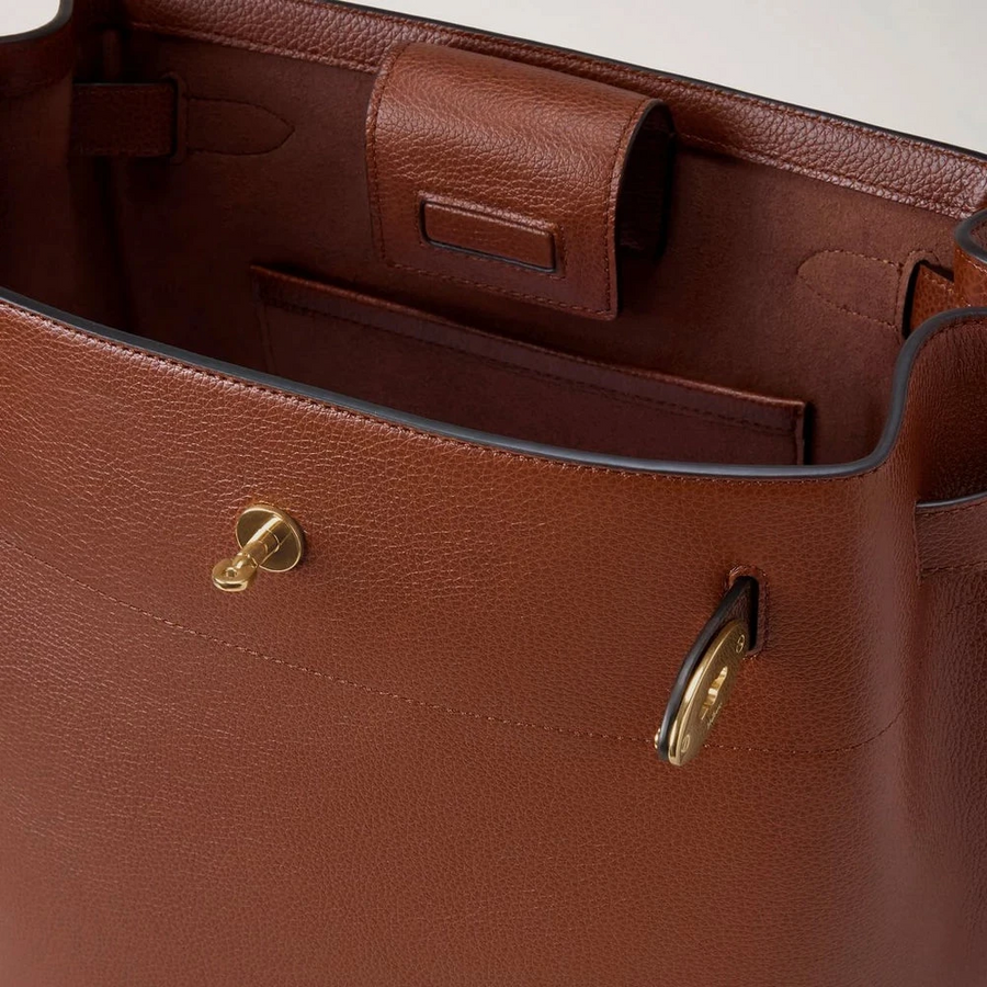 Mulberry Großer Islington Bucket kleines klassisches Getreide Zwei -Ton -Eiche
