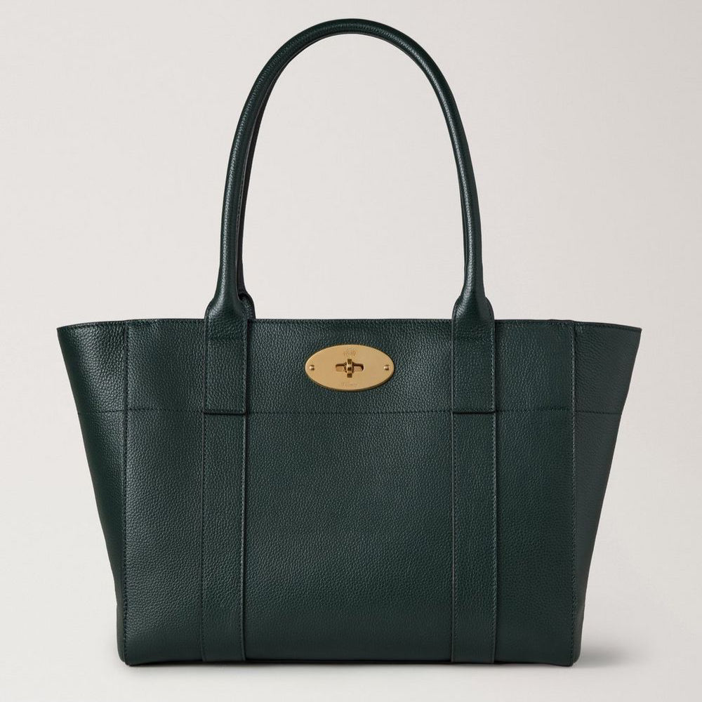 Mulberry Bayswater 9 To 5 Kleine Handtasche aus klassischem genarbtem Leder, Mulberry Grün