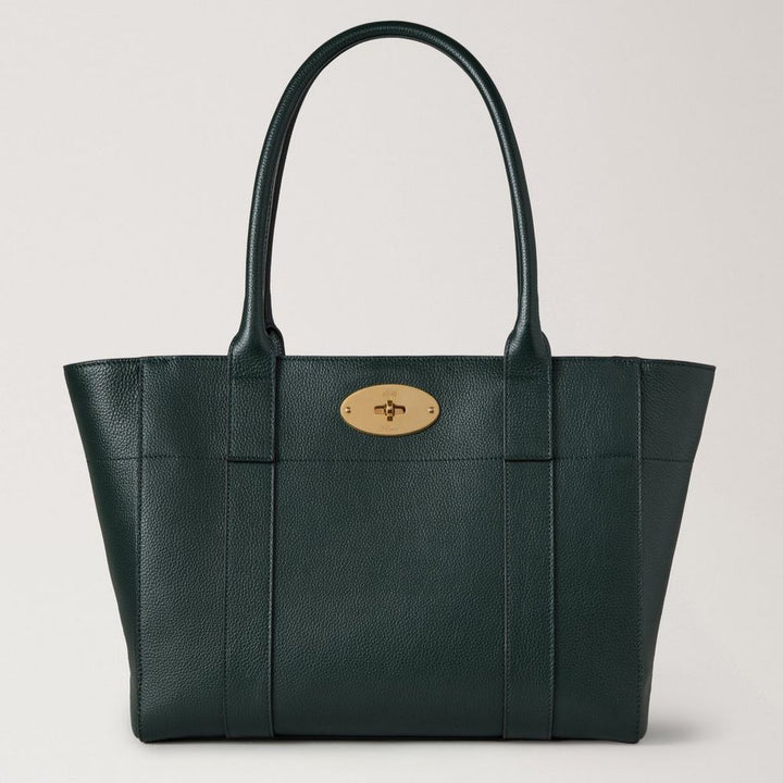 Mulberry Bayswater 9 To 5 Kleine Handtasche aus klassischem genarbtem Leder, Mulberry Grün