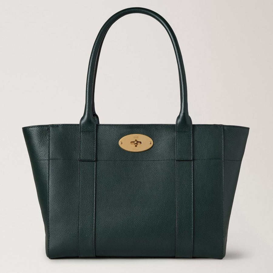 Mulberry Bayswater 9 To 5 Kleine Handtasche aus klassischem genarbtem Leder, Mulberry Grün