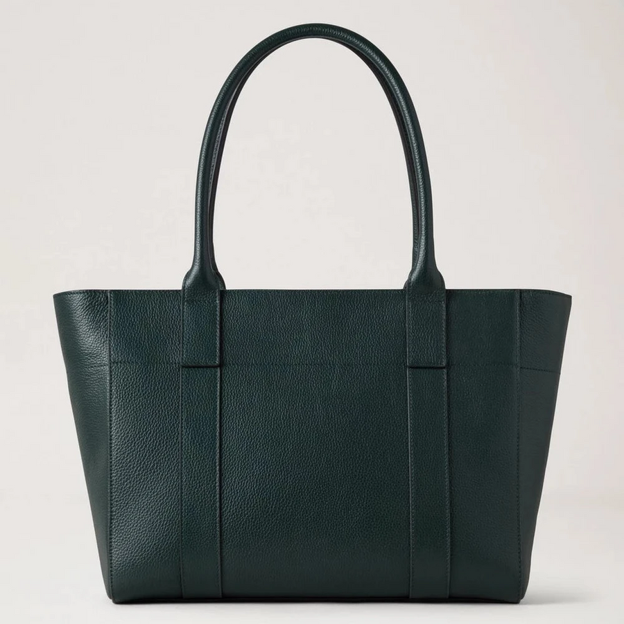 Mulberry Bayswater 9 To 5 Kleine Handtasche aus klassischem genarbtem Leder, Mulberry Grün