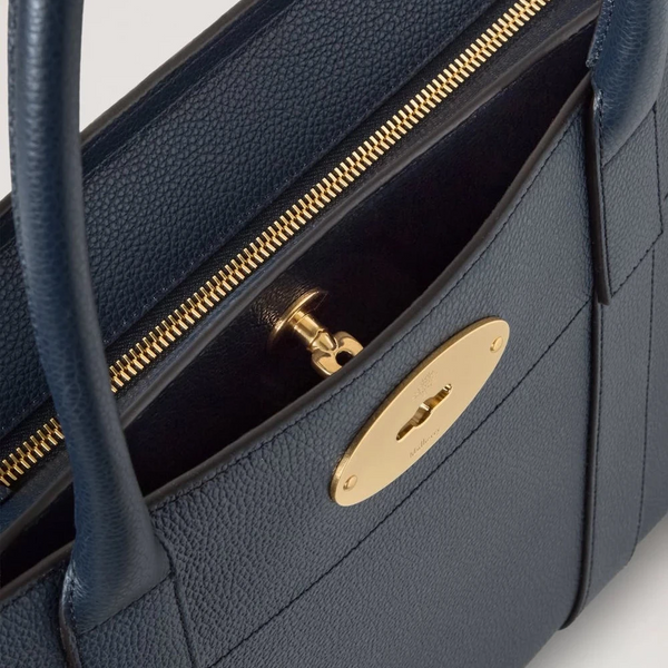 Mulberry Bayswater 9 To 5 Small Classic Grain Nachtblau