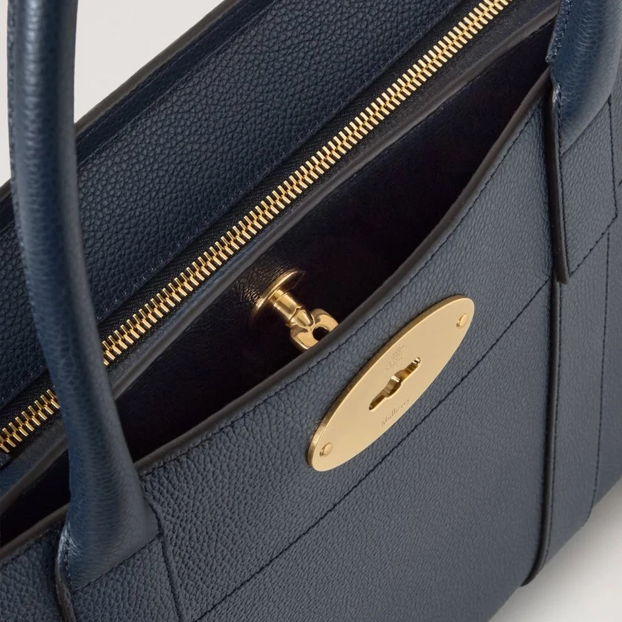 Mulberry Bayswater 9 To 5 Small Classic Grain Nachtblau