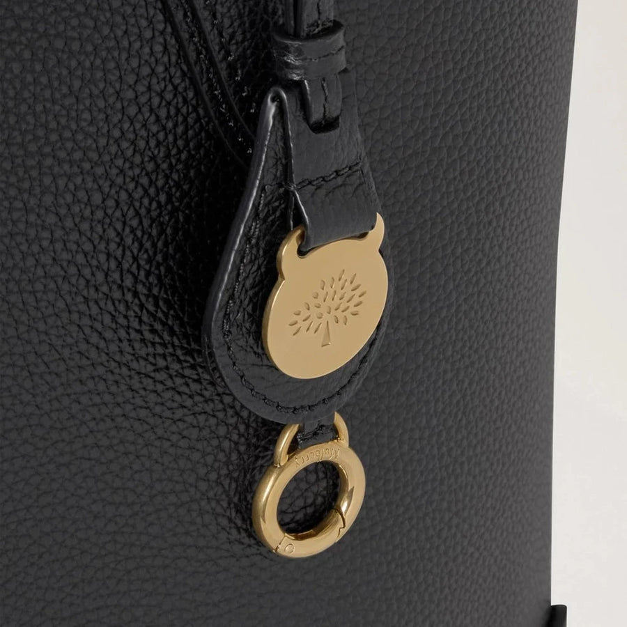 Mulberry Shopper Schwarz, kleine Ausführung, klassisches Narbenleder