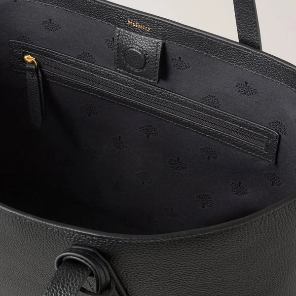 Mulberry Shopper Schwarz, kleine Ausführung, klassisches Narbenleder