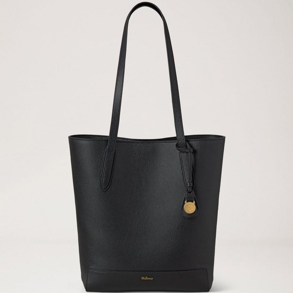 Mulberry A4 North South Shopper Small Classic Grain Schwarz