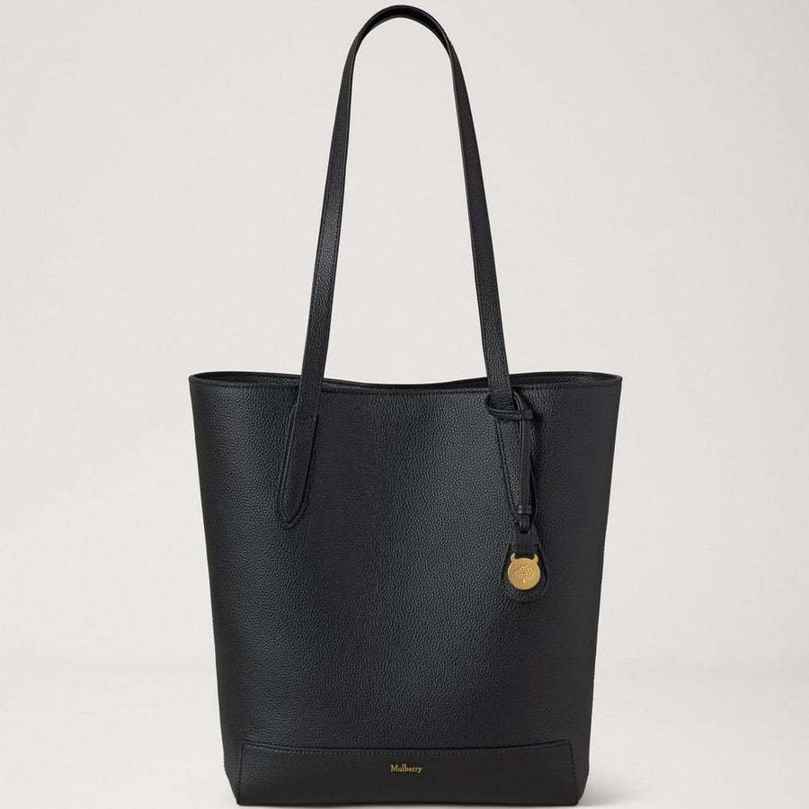Mulberry A4 North South Shopper Small Classic Grain Schwarz