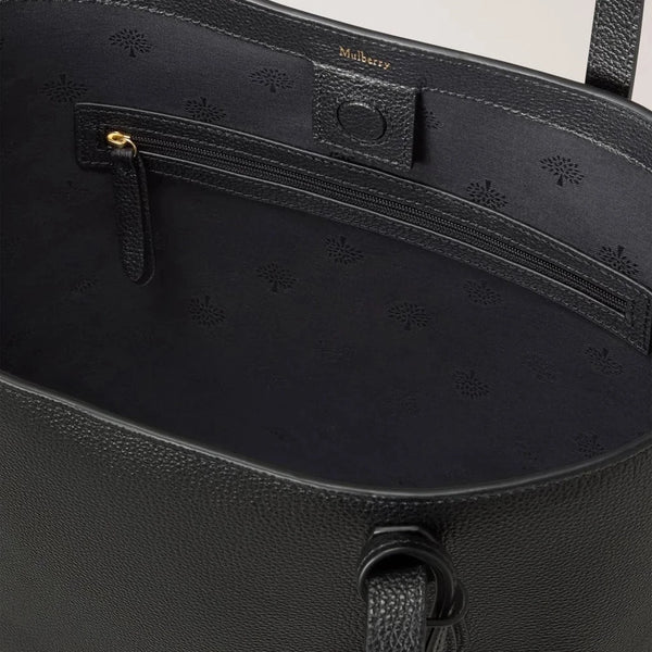 Mulberry A4 North South Shopper Small Classic Grain Schwarz
