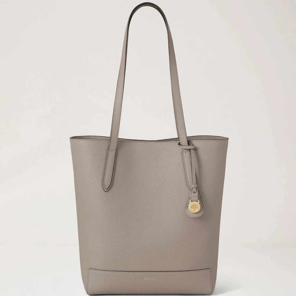 Mulberry A4 North South Shopper Small Classic Grain Kaschmir Taupe