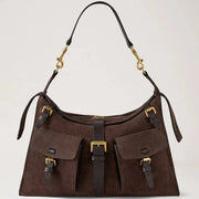 Mulberry Roxanne Schultertasche aus Schokoladen-Wildleder 