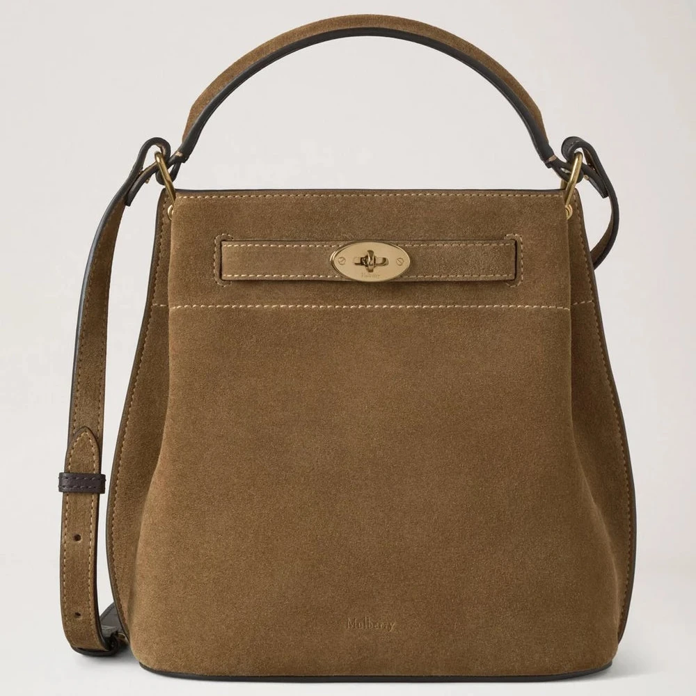 Mulberry Islington Bucket Salcombe Sand Wildleder