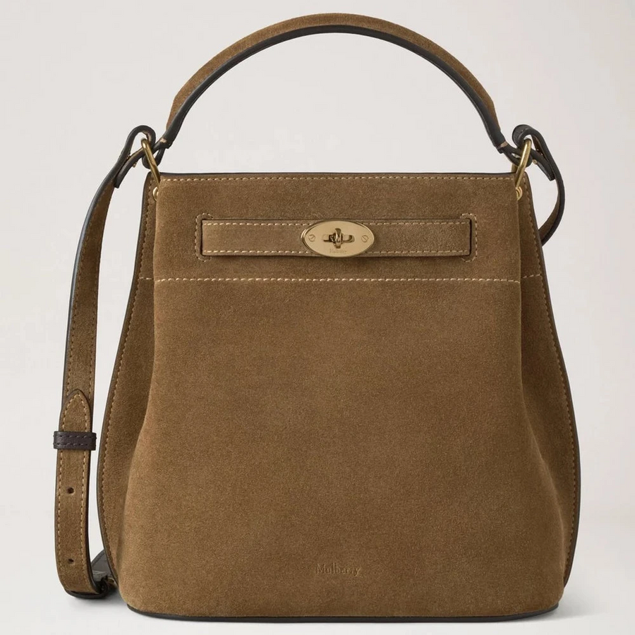 Mulberry Islington Bucket Salcombe Sand Wildleder