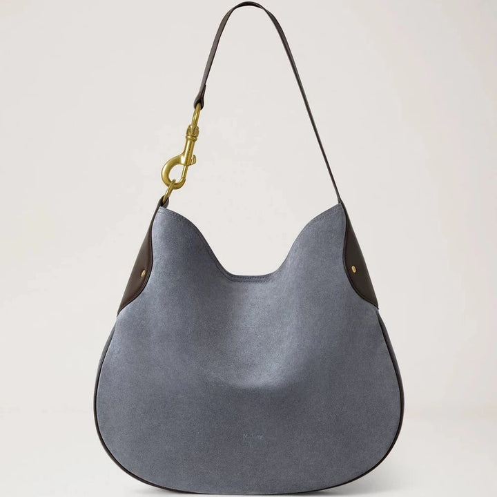 Mulberry Hackney Shoulder Bag Wildleder Foggy Grey 