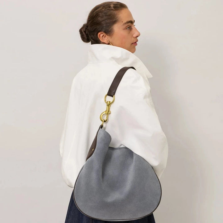 Mulberry Hackney Shoulder Bag Wildleder Foggy Grey 