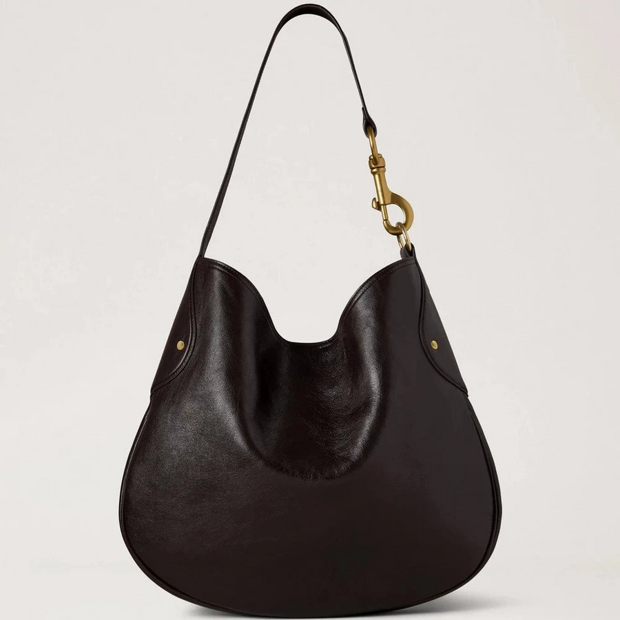 Mulberry Hackney Shoulder Bag Ebony Shiny Buffalo - Taske - HH9963/726A110