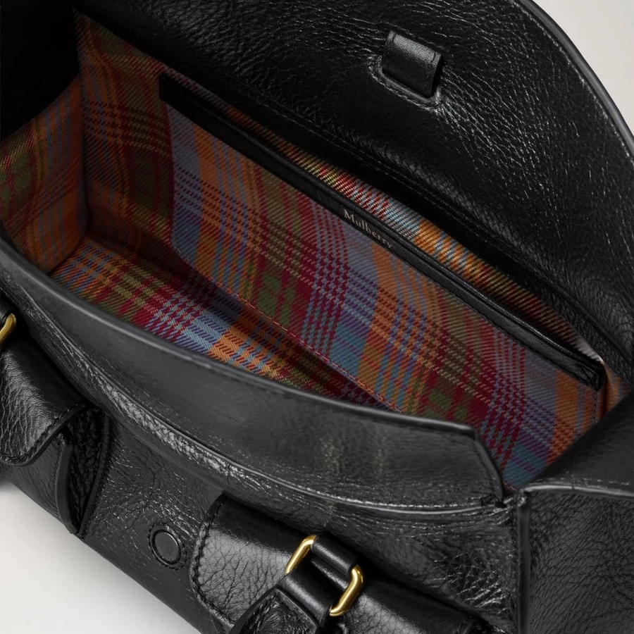 Mulberry Kleine Roxanne aus hochglänzendem Leder in Schwarz