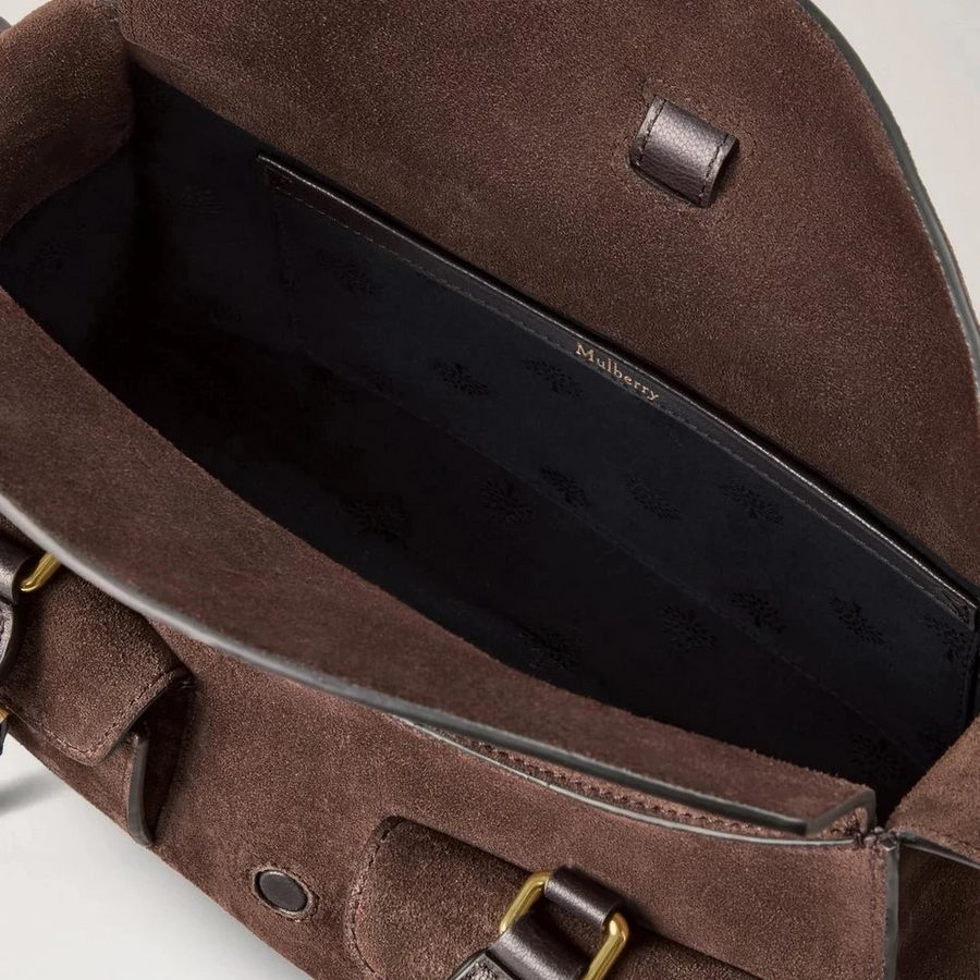 Mulberry Kleines Roxanne-Wildleder in Schokoladenbraun