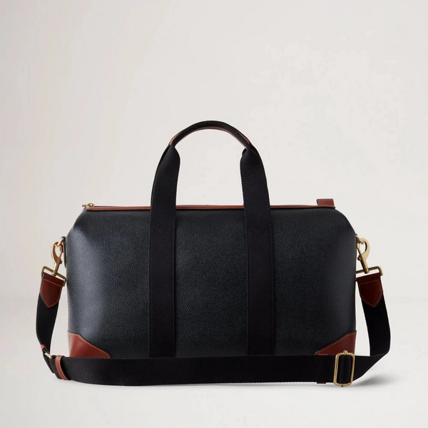 Mulberry Heritage Day Clipper Schwarz &amp; Cognac Bedrucktes BioVeg Scotchgrain