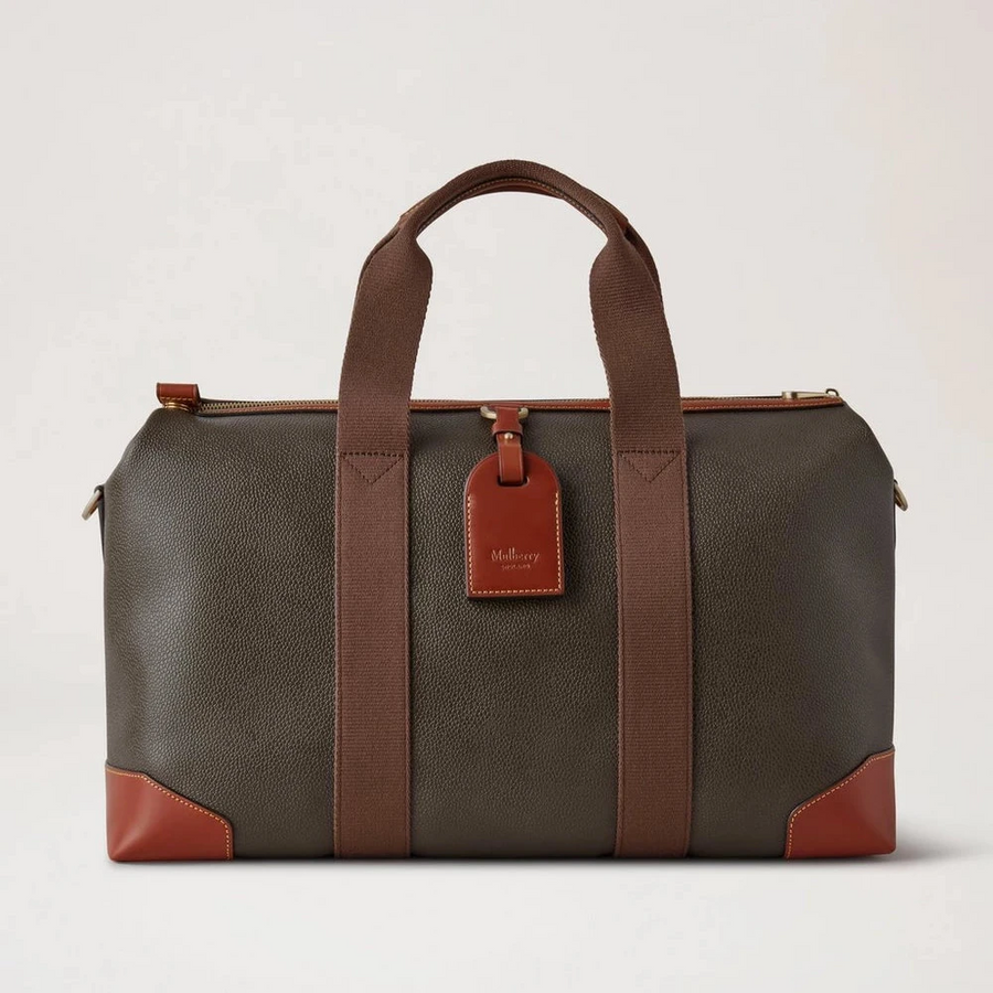 Mulberry Heritage Day Clipper Mole &amp; Cognac bedrucktes BioVeg Scotchgrain