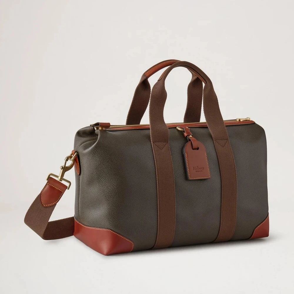 Mulberry Heritage Day Clipper Mole &amp; Cognac bedrucktes BioVeg Scotchgrain