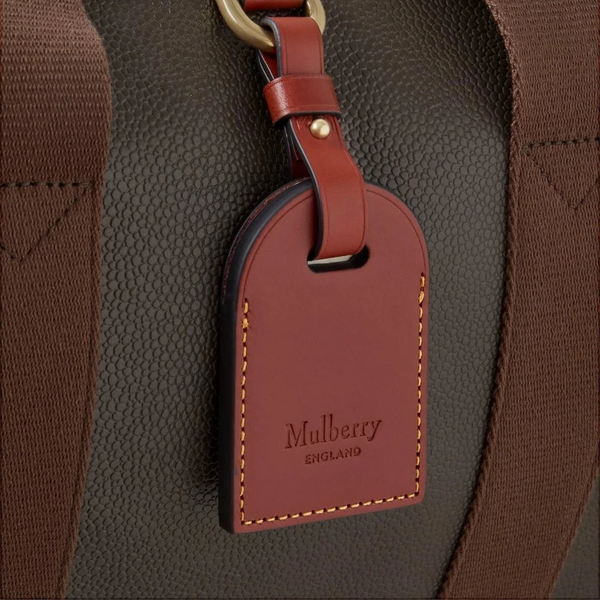 Mulberry Heritage Day Clipper Mole &amp; Cognac bedrucktes BioVeg Scotchgrain