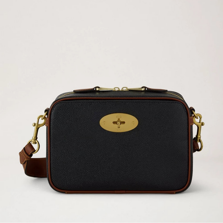 Mulberry Darley Camera Bag - Scotchgrain Schwarz & Cognac Bio Based Scotchgrain – Produktbild 2