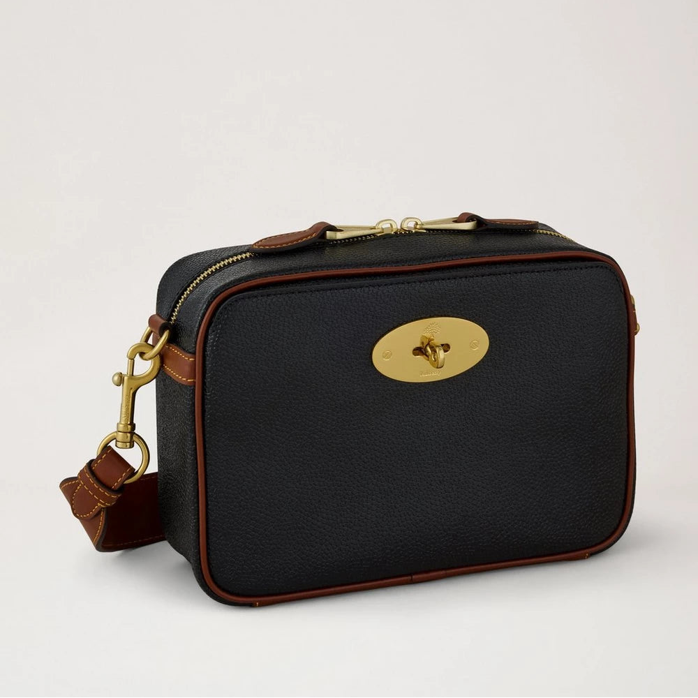 Mulberry Darley Camera Bag - Scotchgrain Schwarz & Cognac Bio Based Scotchgrain – HS5219/127A340