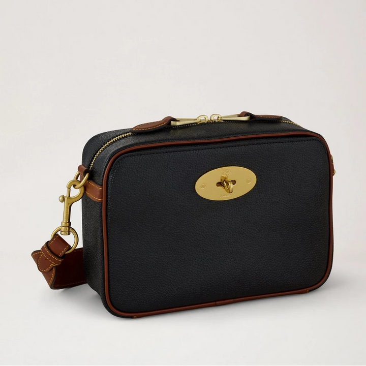 Mulberry Darley Camera Bag - Scotchgrain Schwarz & Cognac Bio Based Scotchgrain – HS5219/127A340