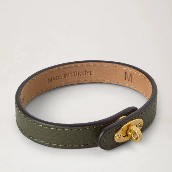 Mulberry Dünnes Lederarmband Wacholdergrün
