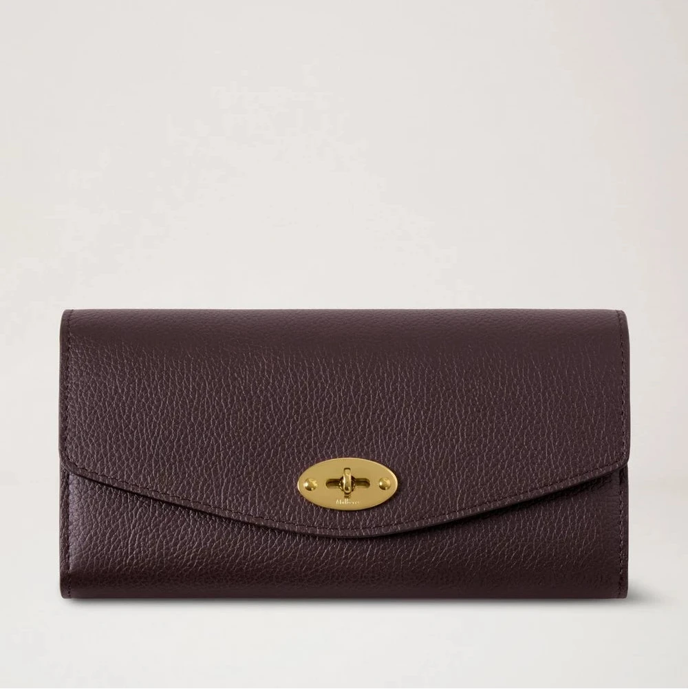Mulberry Darley Wallet Small Classic Grain Ebenholz