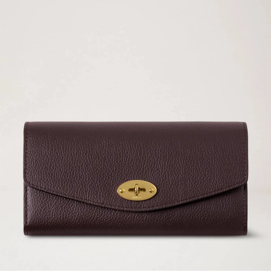 Mulberry Darley Wallet Small Classic Grain Ebenholz
