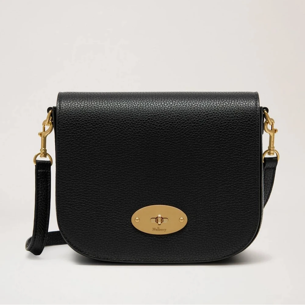 Mulberry Small Darley Satchel Classic Grain Black Tasche