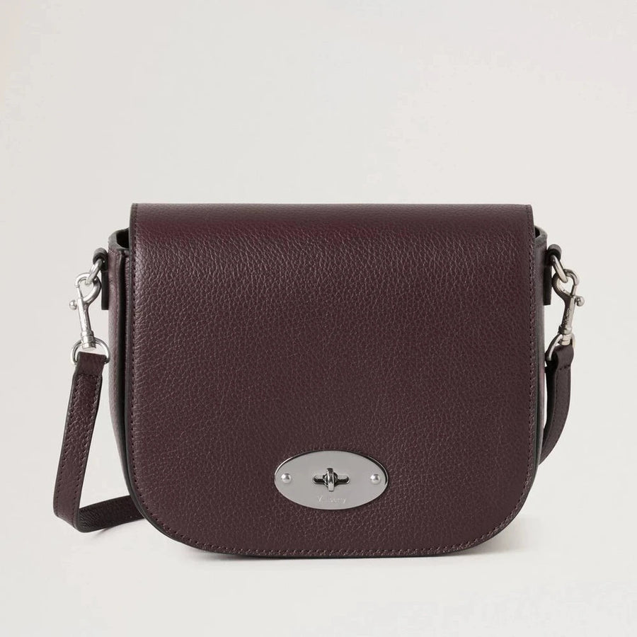Mulberry Kleine Darley Satchel Kleine klassische Narbung Schwarzkirsche