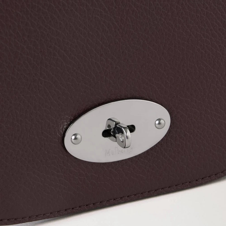 Mulberry Kleine Darley Satchel Kleine klassische Narbung Schwarzkirsche