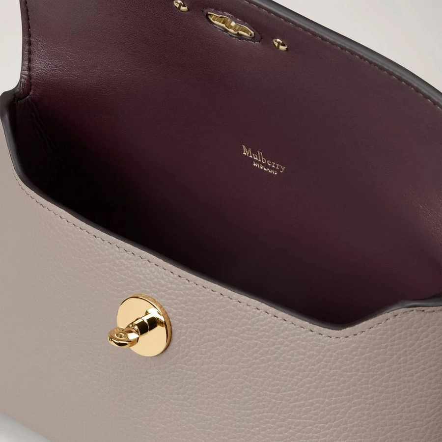 Mulberry Darley Kosmetiktasche Kaschmir Taupe Feinnarbung