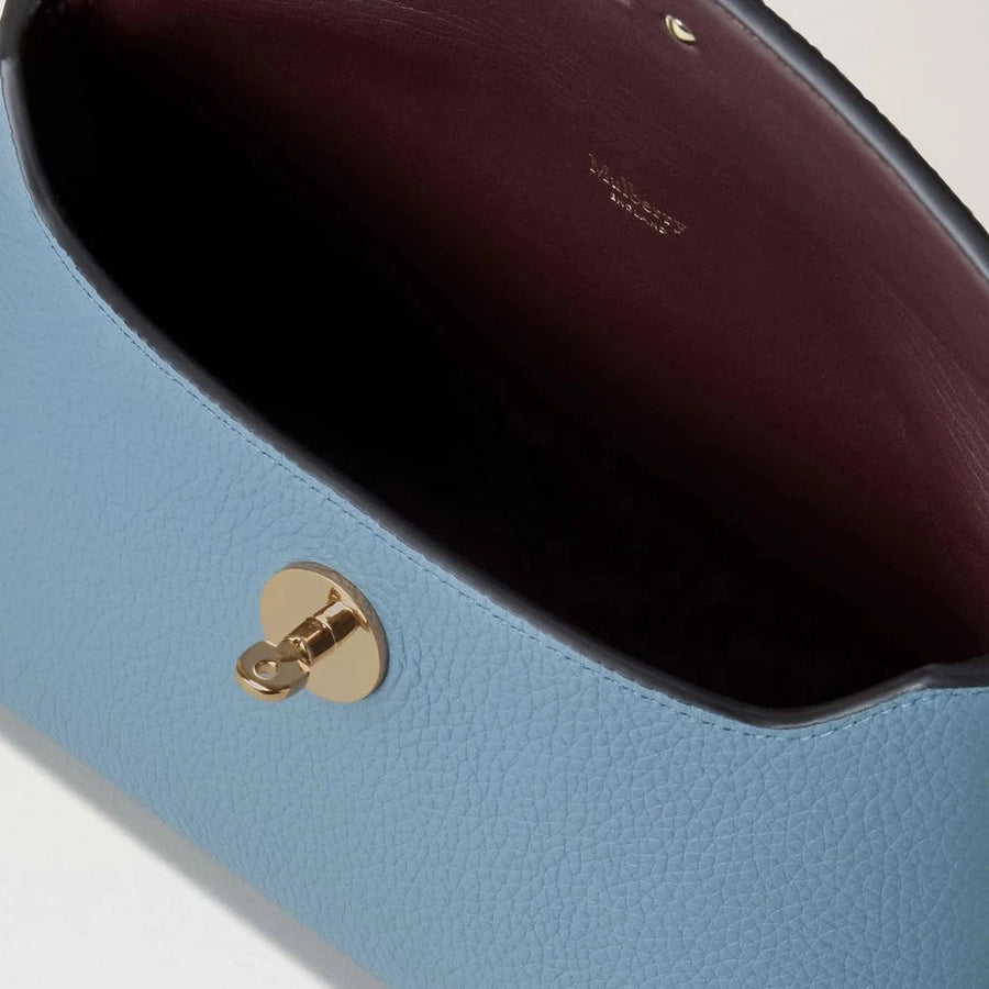 Mulberry Darley Kosmetiktasche, klein, klassische Narbung, Brighton Blau