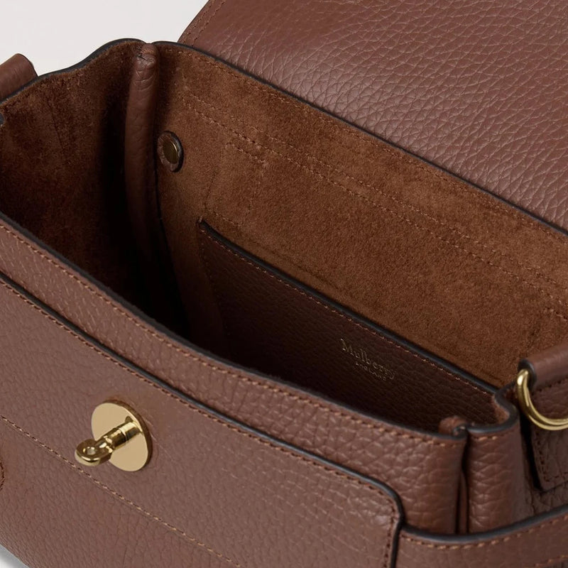 Mulberry Mini Alexa Bright Oak Grobnarbiges Leder