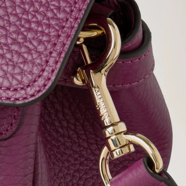Mulberry Mini Alexa Orchid Bloom Leder mit grober Narbung