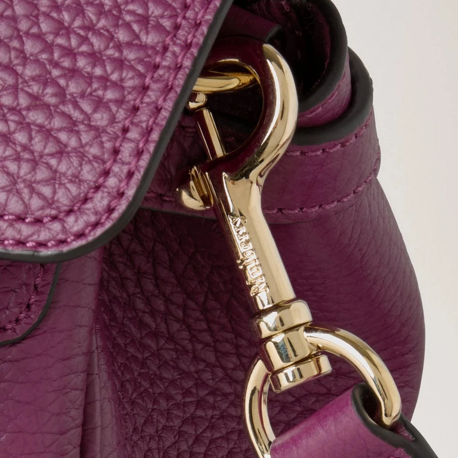 Mulberry Mini Alexa Orchid Bloom Leder mit grober Narbung