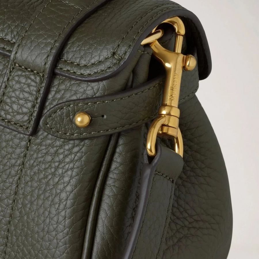 Mulberry Mini Alexa Wacholdergrün mit grober Körnung