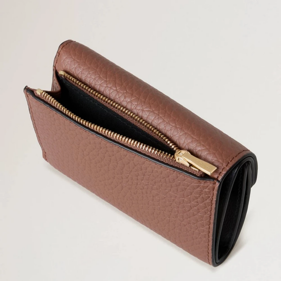 Mulberry Faltbrieftasche mit mehreren Kartenfächern in heller Eiche