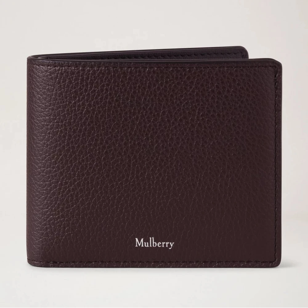 Mulberry Heritage 8 Kartenetui, kleines Modell, Glassic Grain, Ebenholz