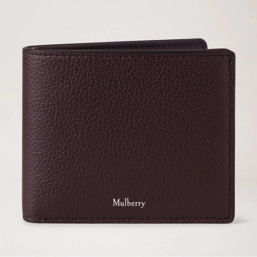 Mulberry Heritage 8 Kartenetui, kleines Modell, Glassic Grain, Ebenholz