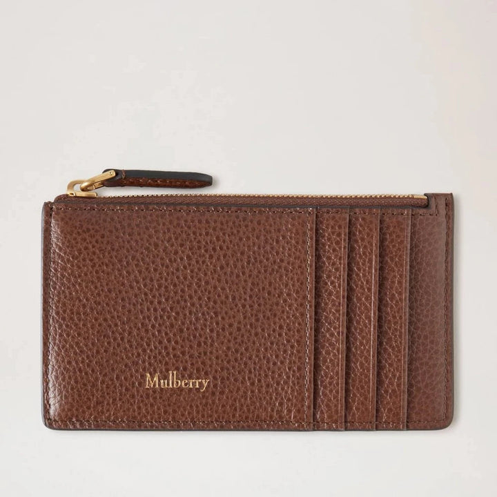 Mulberry Continental Langes Kartenetui mit Reißverschluss Oak Two-Tone 