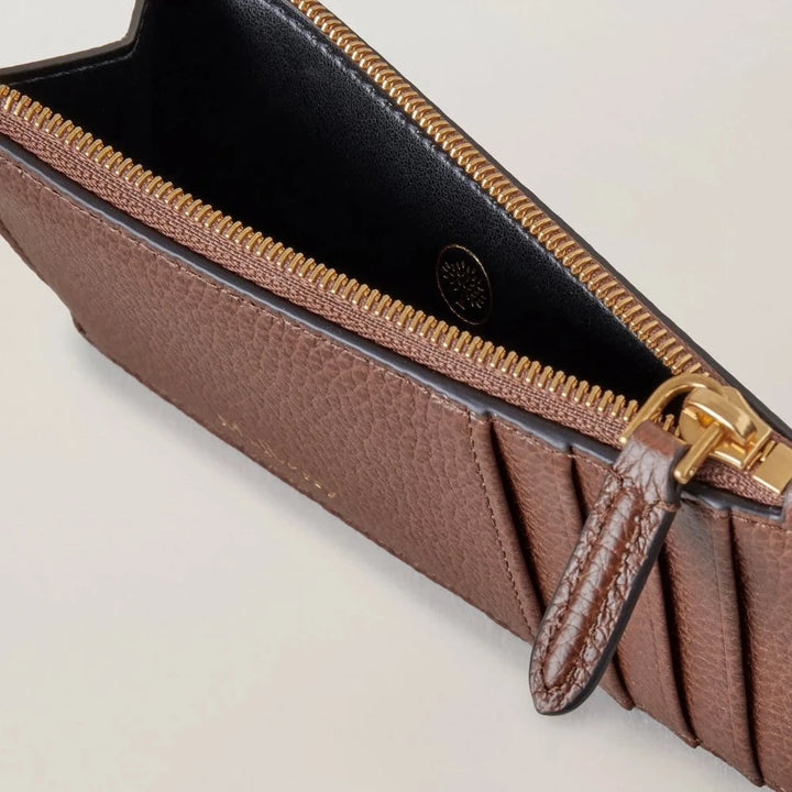 Mulberry Continental Langes Kartenetui mit Reißverschluss Oak Two-Tone 