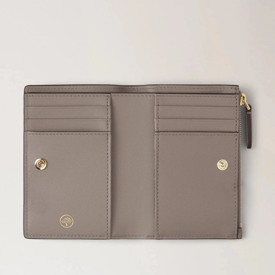 Mulberry Continental Bifold-Geldbörse mit Reißverschluss Kaschmir Taupe