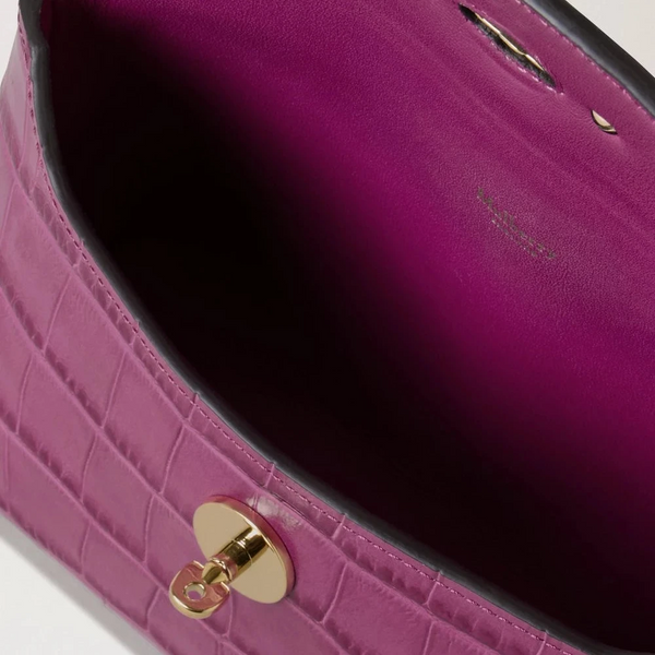 Mulberry Darley Kosmetiktasche Orchid Bloom Shiny Small Croc