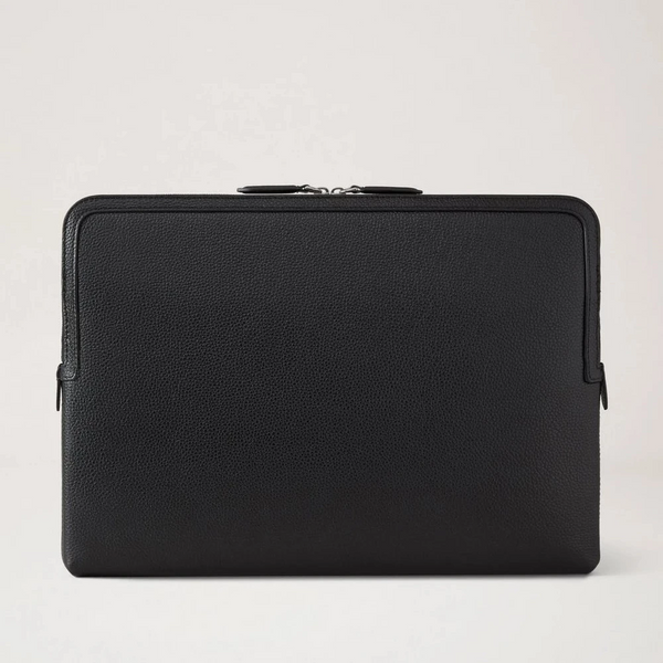 Mulberry Laptop -Hülle schwarzes kleines klassisches Getreide